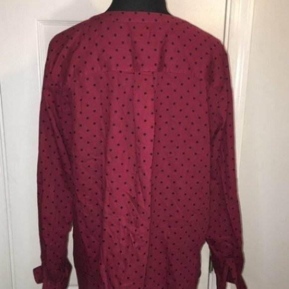 NWT Ann Taylor LOFT Polka Dot Softened Shirt - Picture 6 of 9